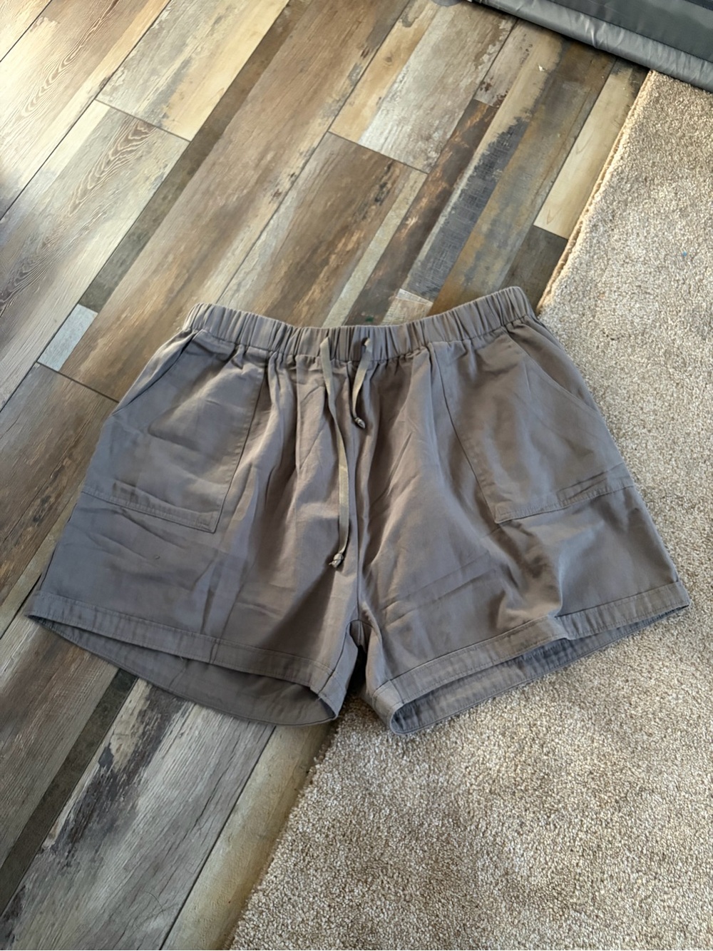Olive green cargo shorts